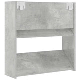 Wall Shoe Cabinets 2 pcs Concrete Grey 60x18x60 cm Engineered Wood - Low Angle