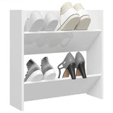 Wall Shoe Cabinet High Gloss White 60x18x60 cm Engineered Wood - Side View