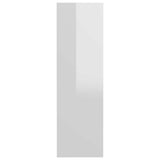Wall Shoe Cabinet High Gloss White 60x18x60 cm Engineered Wood - 45-Degree Angle
