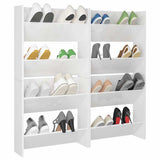 Wall Shoe Cabinets 4 pcs High Gloss White 60x18x60 cm Engineered Wood - Top-Down View