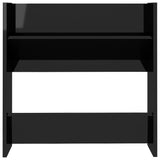 Wall Shoe Cabinets 2 pcs High Gloss Black 60x18x60 cm Engineered Wood - Rear View