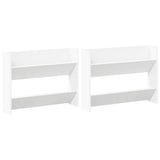 Wall Shoe Cabinet 2 pcs White 80x18x60 cm Engineered Wood