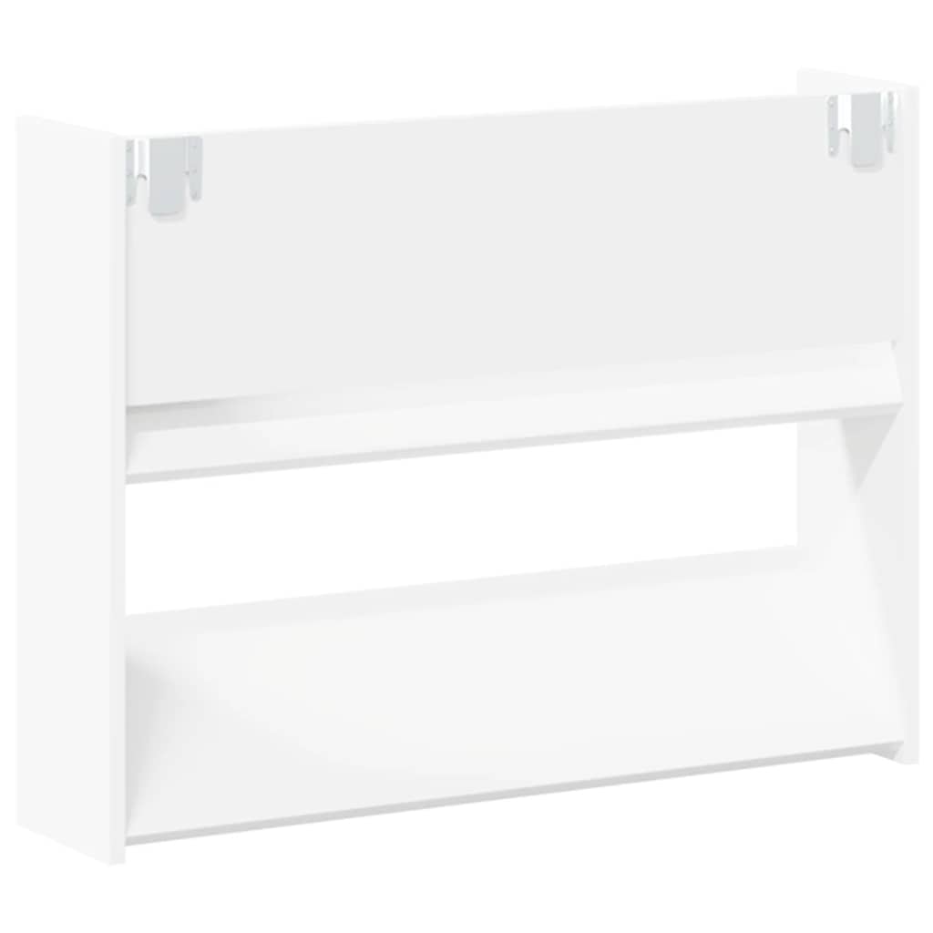 Wall Shoe Cabinet 2 pcs White 80x18x60 cm Engineered Wood