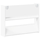 Wall Shoe Cabinet 2 pcs White 80x18x60 cm Engineered Wood - Close-Up Angle