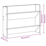 Wall Shoe Cabinet 2 pcs White 80x18x60 cm Engineered Wood