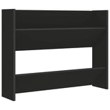 Wall Shoe Cabinet Black 80x18x60 cm Engineered Wood - Front View