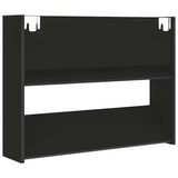 Wall Shoe Cabinet Black 80x18x60 cm Engineered Wood