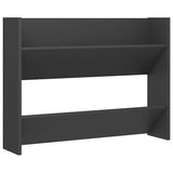 Wall Shoe Cabinets 2 pcs Grey 80x18x60 cm Engineered Wood - 45-Degree Angle