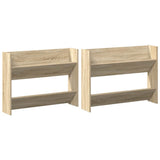 Wall Shoe Cabinets 2 pcs Sonoma Oak 80x18x60cm Engineered Wood