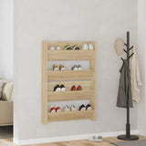 Wall Shoe Cabinets 2 pcs Sonoma Oak 80x18x60cm Engineered Wood - Side View