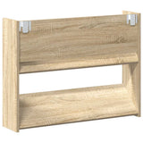 Wall Shoe Cabinets 2 pcs Sonoma Oak 80x18x60cm Engineered Wood - Close-Up Angle
