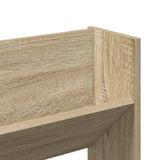 Wall Shoe Cabinets 2 pcs Sonoma Oak 80x18x60cm Engineered Wood - Low Angle