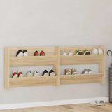 Wall Shoe Cabinets 2 pcs Sonoma Oak 80x18x60cm Engineered Wood