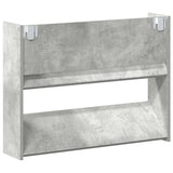 Wall Shoe Cabinets 2 pcs Concrete Grey 80x18x60 cm Engineered Wood - Close-Up Angle