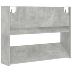 Wall Shoe Cabinets 2 pcs Concrete Grey 80x18x60 cm