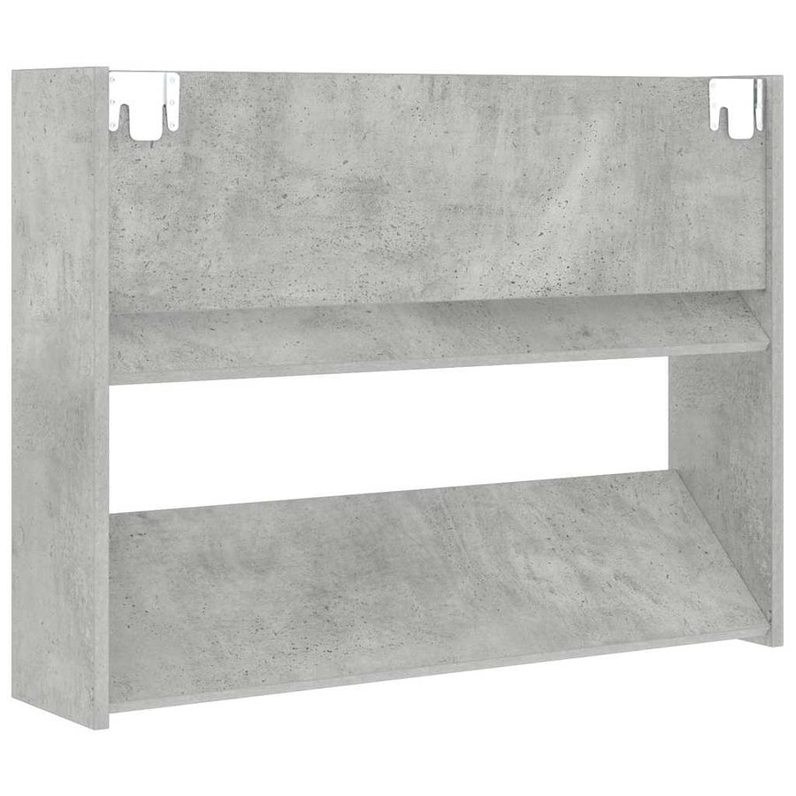Wall Shoe Cabinets 2 pcs Concrete Grey 80x18x60 cm