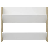 Wall Shoe Cabinets 2 pcs White&Sonoma Oak 80x18x60 cm Engineered Wood