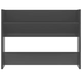 Wall Shoe Cabinets 2 pcs High Gloss Grey 80x18x60 cm Engineered Wood