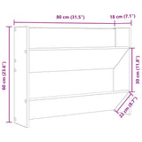 Wall Shoe Cabinets 2 pcs High Gloss Grey 80x18x60 cm Engineered Wood - Extra Image