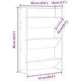 Wall Shoe Cabinet White 60x18x90 cm Engineered Wood