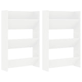 Wall Shoe Cabinets 2 pcs White 60x18x90 cm Engineered Wood