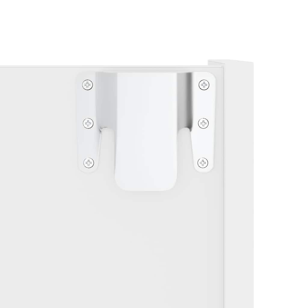 Wall Shoe Cabinets 2 pcs White 60x18x90 cm Engineered Wood