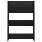 Wall Shoe Cabinets 2 pcs Black 60x18x90 cm Engineered Wood