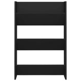 Wall Shoe Cabinets 2 pcs Black 60x18x90 cm Engineered Wood - Rear View
