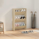 Wall Shoe Cabinet Sonoma Oak 60x18x90 cm Engineered Wood