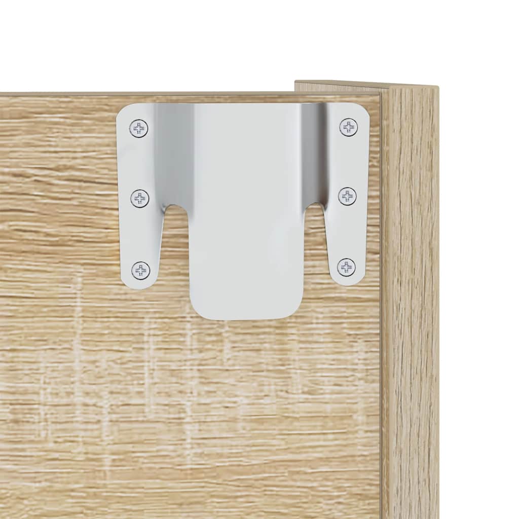 Wall Shoe Cabinet Sonoma Oak 60x18x90 cm Engineered Wood