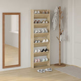 Wall Shoe Cabinets 2 pcs Sonoma Oak 60x18x90 cm Engineered Wood