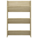Wall Shoe Cabinets 2 pcs Sonoma Oak 60x18x90 cm Engineered Wood - Rear View