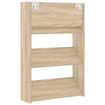 Wall Shoe Cabinets 2 pcs Sonoma Oak 60x18x90cm Engineered Wood