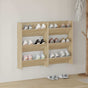 Wall Shoe Cabinets 2 pcs Sonoma Oak 60x18x90cm Engineered Wood