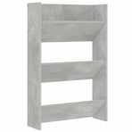 Wall Shoe Cabinet Concrete Grey 60x18x90 cm Engineered Wood