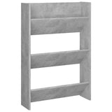 Wall Shoe Cabinets 2 pcs Concrete Grey 60x18x90 cm Engineered Wood - 45-Degree Angle