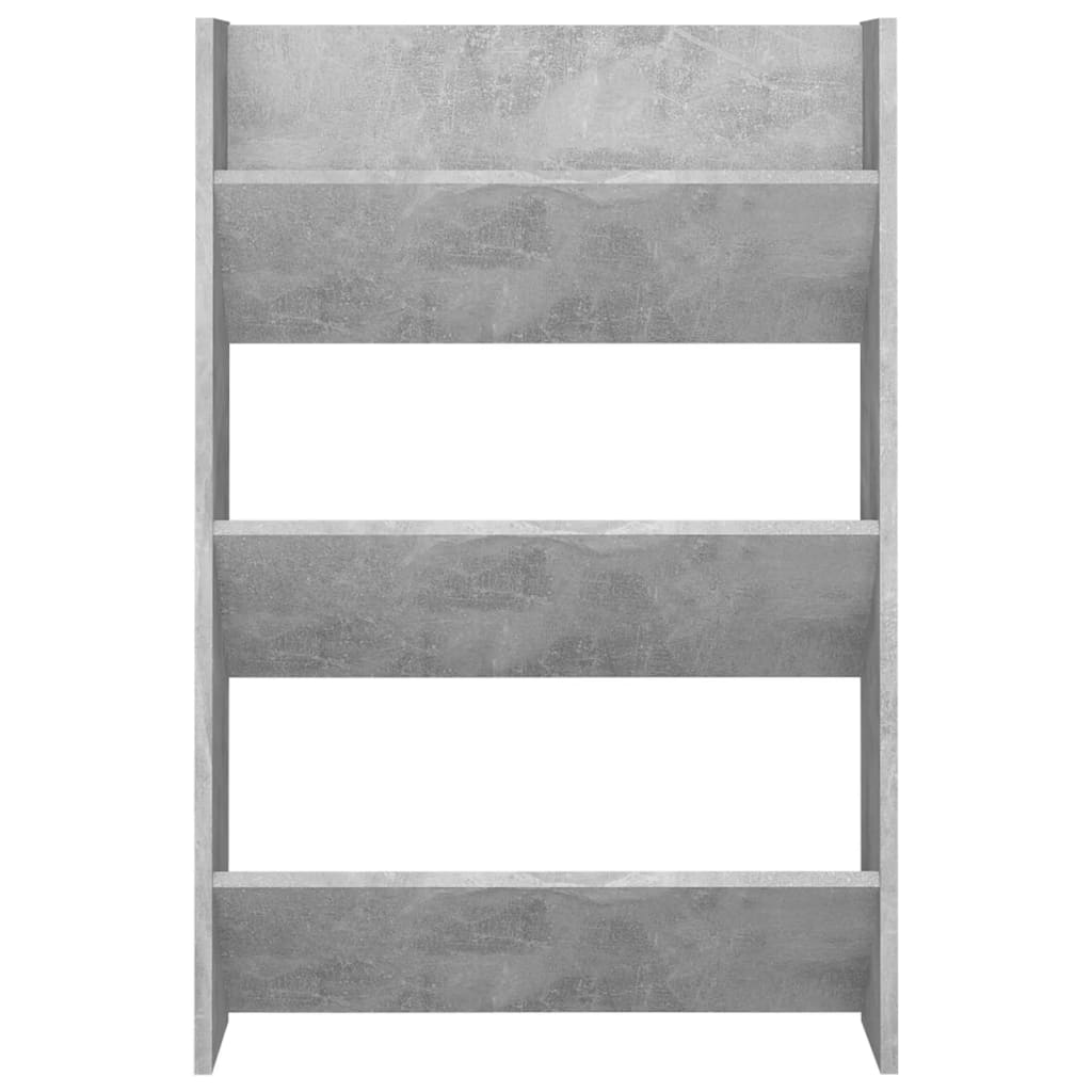 Wall Shoe Cabinets 2 pcs Concrete Grey 60x18x90 cm Engineered Wood