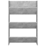 Wall Shoe Cabinets 2 pcs Concrete Grey 60x18x90 cm Engineered Wood