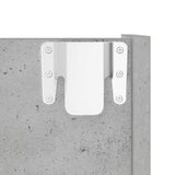 Wall Shoe Cabinets 2 pcs Concrete Grey 60x18x90 cm Engineered Wood