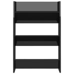 Wall Shoe Cabinet High Gloss Black 60x18x90 cm Engineered Wood