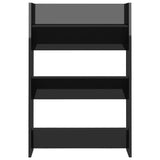 Wall Shoe Cabinet High Gloss Black 60x18x90 cm Engineered Wood - Top-Down View