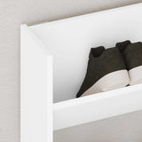 Wall Shoe Cabinet White 80x18x90 cm Engineered Wood