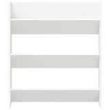 Wall Shoe Cabinet White 80x18x90 cm Engineered Wood - 45-Degree Angle