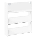 Wall Shoe Cabinet White 80x18x90 cm Engineered Wood