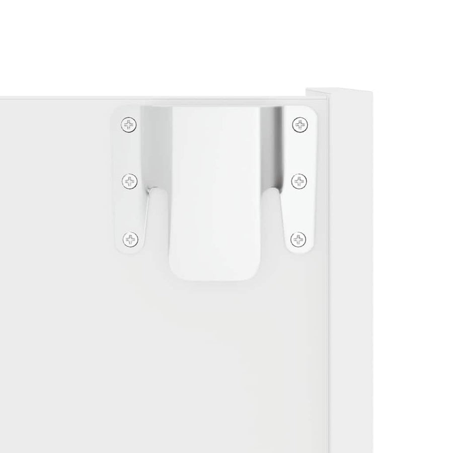 Wall Shoe Cabinet White 80x18x90 cm Engineered Wood
