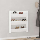 Wall Shoe Cabinet White 80x18x90 cm Engineered Wood