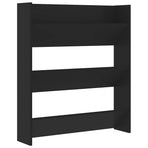 Wall Shoe Cabinet Black 80x18x90 cm Engineered Wood
