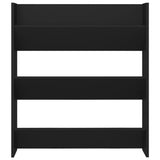 Wall Shoe Cabinet Black 80x18x90 cm Engineered Wood - Top-Down View