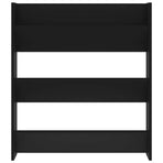 Wall Shoe Cabinet Black 80x18x90 cm Engineered Wood