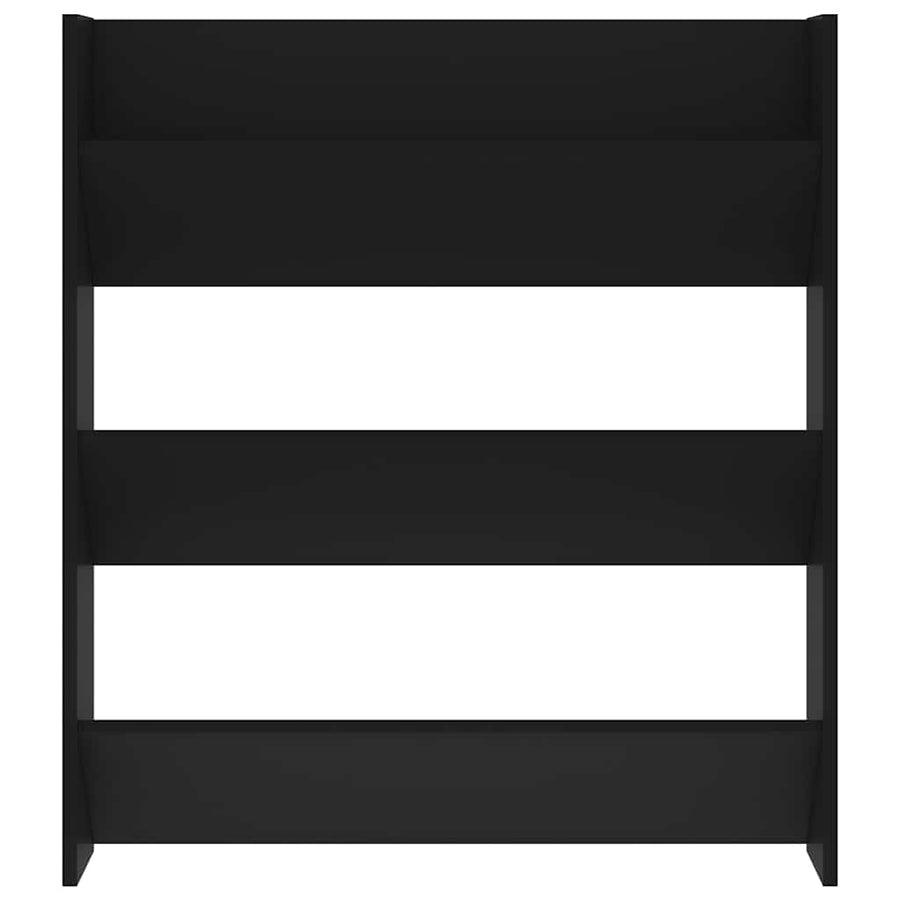 Wall Shoe Cabinet Black 80x18x90 cm Engineered Wood